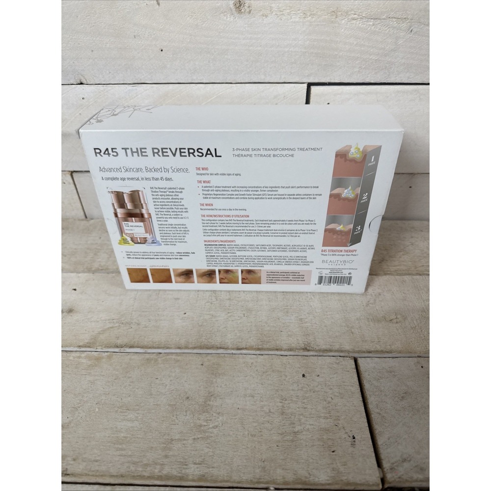 BEAUTY BIO R45 The Reversal 3-Phase Skin Transformation Treatment Set .34oz New - Picture 5 of 7